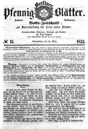Nr. 13, Sonnabend, den 26. März