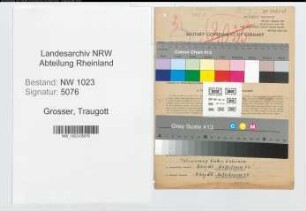 Entnazifizierung Traugott Grosser , geb. 13.07.1894 (Bauhilfsarbeiter)
