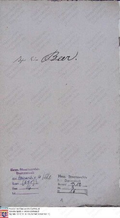 Bär ['Beer'], Isaak Löw, in Frankfurt