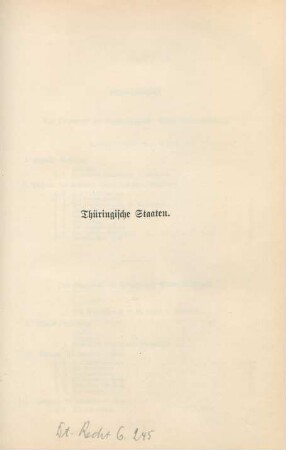 Thüringische Staaten.