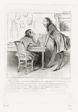 Monsieur Daumier, votre série… est... charmante..., Blatt 78 der Folge "Caricaturana", in: "Le Charivari", Paris 1838