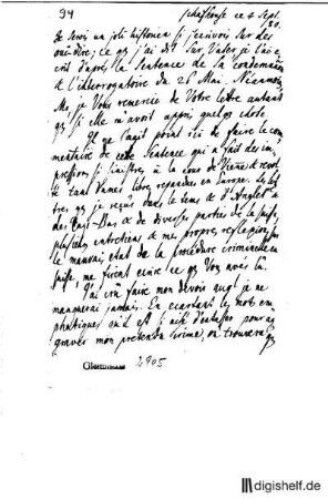 94: Brief von Johannes Müller an Johann Caspar Lavater