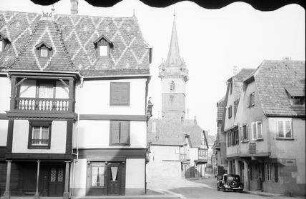 Oberehnheim, Obernai: Haus und Turm [Kappelturm]