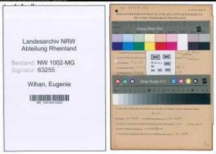 Entnazifizierung Eugenie Wihan , geb. 02.02.1900 (Angestellte)