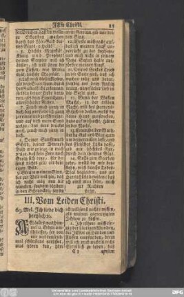 III. Vom Leiden Christi.