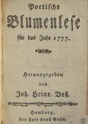 Musen-Almanach. 1777