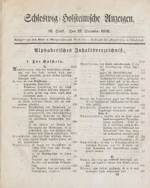Alphabetisches Inhaltsverzeichniß