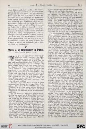 5: Zwei neue Denkmäler in Paris