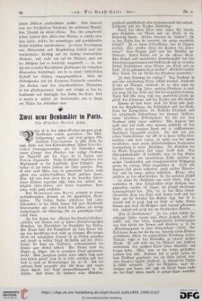 5: Zwei neue Denkmäler in Paris