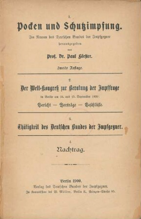 Pocken und Schutzimpfung