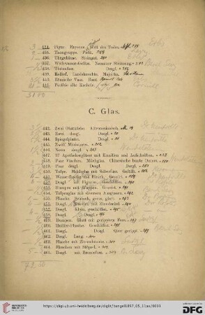 C. Glas (Nr. 442- 475)