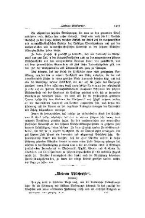 "Moderne Philosophie" : (Schluß)