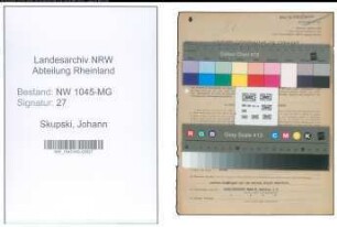 Entnazifizierung Johann Skupski , geb. 03.01.1915 (Kraftfahrer)