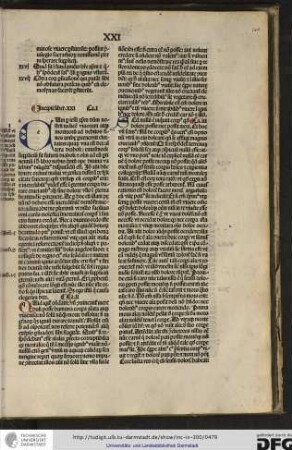 Incipit liber XXI. Capitulum I.