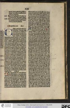 Incipit liber XXI. Capitulum I.