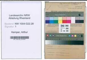 Entnazifizierung Arthur Kemper , geb. 12.06.1893 (Lagerarbeiter)