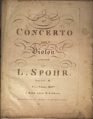 Concerto pour le violon : oeuvre X