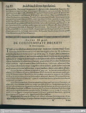 Caput XI. De Conformitate Decreti & executionis