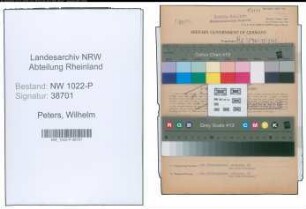 Entnazifizierung Wilhelm Peters , geb. 12.09.1910 (Bahnbeamter)