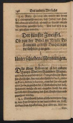 Der fünffte Zweiffel.