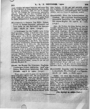 Fürth, im Bureau für Literatur: Toussaint-Louvertüres frühere Geschichte, nach englischen Nachrichten bearbeitet. Mit dessen Portrait. 148 S. 8. 1802.