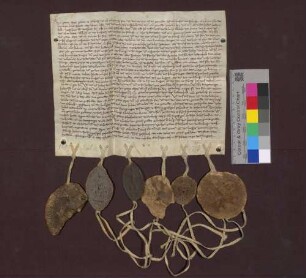 Graf Egino von Freiburg und sein Sohn Konrad und die Bürger von Freiburg wollen ihre Mißhelligkeiten durch ein Kompromißgericht entscheiden lassen.