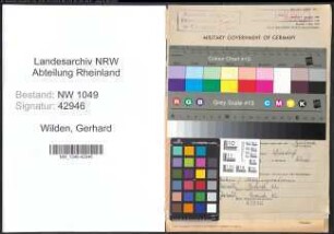 Entnazifizierung Gerhard Wilden , geb. 19.07.1901 (Wachmann)
