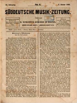 Süddeutsche Musik-Zeitung. 12. 1863