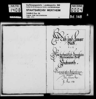 Lager- und Schatzungsbuch von Vockenrot