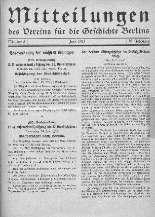 Zur Berliner Sittengeschichte im Dreißigjährigen Krieg