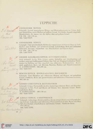 Teppiche (Nr. 95-112)