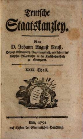 Teutsche Staatskanzlei, 29. 1792