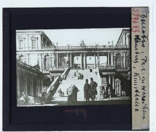 Bellotto, Idealvedute mit Palasttreppe (Hamburg KH HK-645)