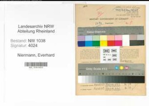 Entnazifizierung Everhard Niermann , geb. 06.03.1901 (Angestellter)