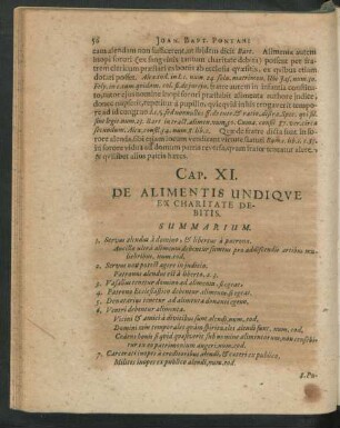 Cap. XI. De Alimentis Undique Ex Charitate Debitis.