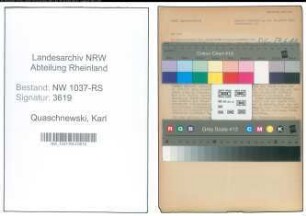 Entnazifizierung Karl Quaschnewski , geb. 03.12.1878 (Gelderheber)