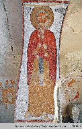 Ausmalung des Refektoriums : Der Heilige Euthymios und der Heilige David Garedscha