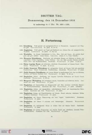 H) Fortsetzung (Nr. 1051-1125)