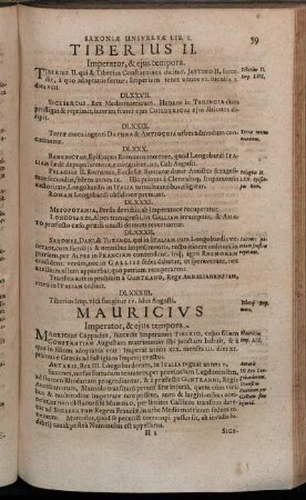 Mauricius Imperator, & eius tempora.