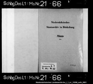 Ablieferung der Steuern aus den Ämtern Schaumburg und Arensburg