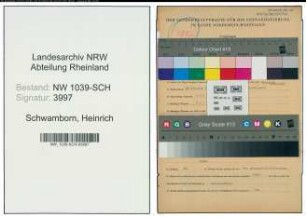Entnazifizierung Heinrich Schwamborn , geb. 25.02.1891 (Lehrer)