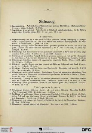 Steinzeug (Nr. 76-91)