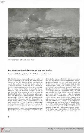 53: Der Münchner Landschaftsmaler Toni von Stadler : zu seinem 20. Todestag (17. September 1917)