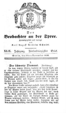45. Stueck, 11. November 1850