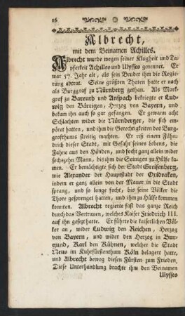 Albrecht, mit dem Beinamen Achilles.