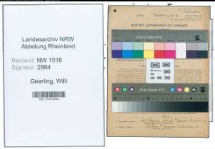 Entnazifizierung Willi Geerling , geb. 18.09.1909 (Spediteur)