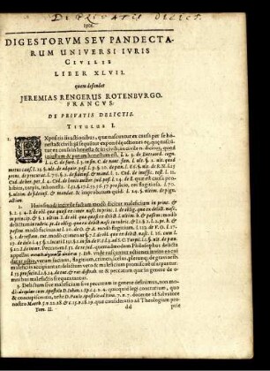... Liber XLVII. ... De Privatis Delictis