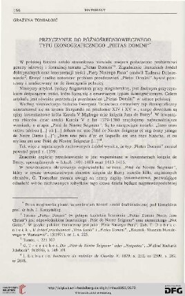 41: Przyczynek do późnośredniowiecznego typu ikonograficznego "Pietas Domini"