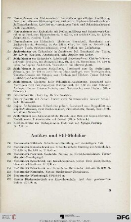 Antikes und Stil-Mobiliar (Nr. 150-294)