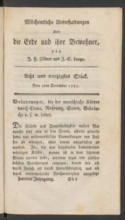 Acht und vierzigstes Stück